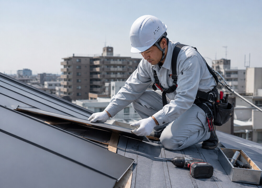 屋根工事の施工イメージ